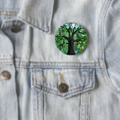 Badge Rond 5 Cm Arbre d'insigne d'enchantement (En situation)
