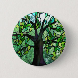 Badge Rond 5 Cm Arbre d'insigne d'enchantement