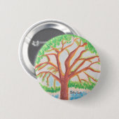 Badge Rond 5 Cm Arbre du bouton de vie (Devant & derrière)