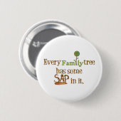 Badge Rond 5 Cm Arbre familial amusant (Devant & derrière)