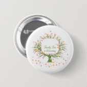 Badge Rond 5 Cm Arbre familial en floraison (Devant & derrière)