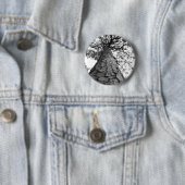 Badge Rond 5 Cm Arbre grand BW (En situation)
