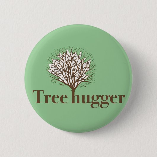 Badge Rond 5 Cm Arbre Hugger avec l'illustration d'arbre (Devant)