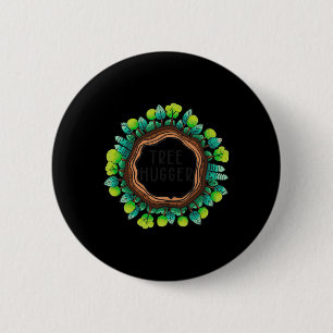 Badge Rond 5 Cm Arbre Hugger Nature Protection De l'environnement