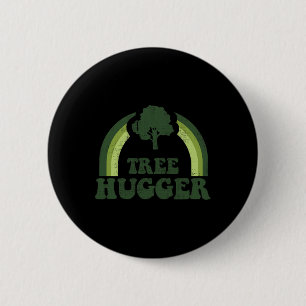 Badge Rond 5 Cm Arbre Hugger Vintage Retro Nature De l'environneme
