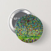 Badge Rond 5 Cm Arbre pomme Gustav Klimt (Devant & derrière)
