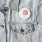 Badge Rond 5 Cm Arbre rose (En situation)