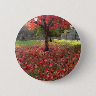 Badge Rond 5 Cm Arbre rouge