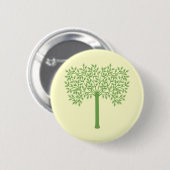 Badge Rond 5 Cm Arbre vert stylisé (Devant & derrière)