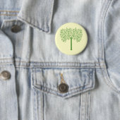 Badge Rond 5 Cm Arbre vert stylisé (En situation)