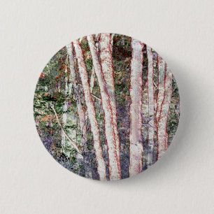 Badge Rond 5 Cm Arbres à bords rouges