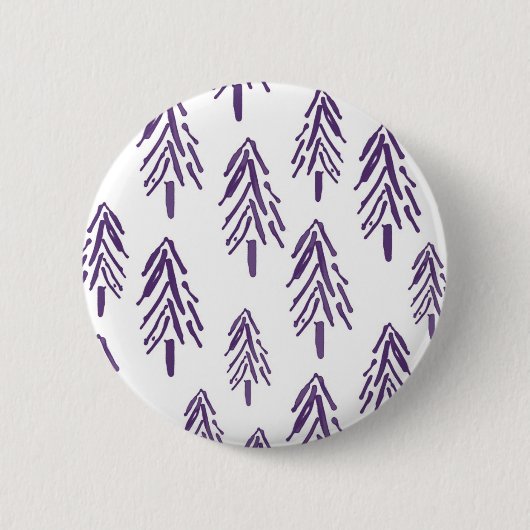Badge Rond 5 Cm Arbres à feuillage persistant dans le pourpre (Devant)