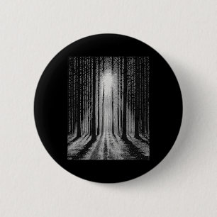 Badge Rond 5 Cm Arbres de grunge de forêt foncée effrayant Hallowe