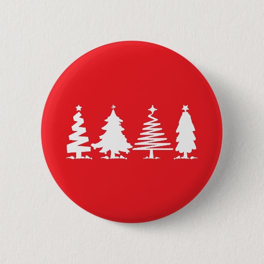 Badge Rond 5 Cm Arbres de Noël (Devant)