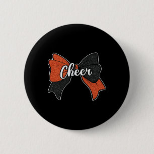 Badge Rond 5 Cm Arc de cheer orange noir drôle de sport cheerleade