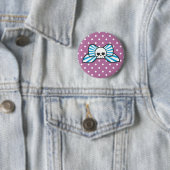 Badge Rond 5 Cm Arc de Skully (En situation)