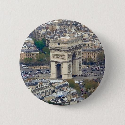 Badge Rond 5 Cm Arc de Triomphe Paris (Devant)