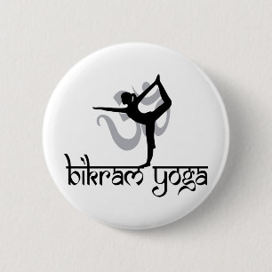 Badge Rond 5 Cm Arc debout tirant le yoga de Bikram de pose