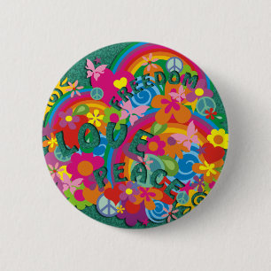 Badge Rond 5 Cm Arc en arc-en-ciel