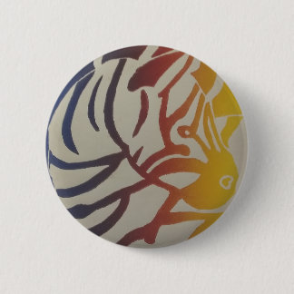 Badge Rond 5 Cm Arc en arc-en-ciel Zebra /
