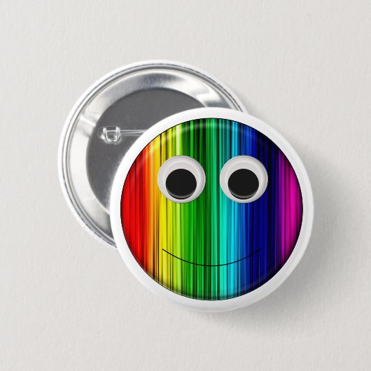 Badge Rond 5 Cm Arc-en-ciel (Devant & derrière)