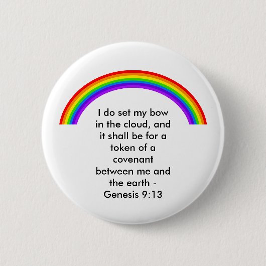 Badge Rond 5 Cm Arc-en-ciel, (Devant)