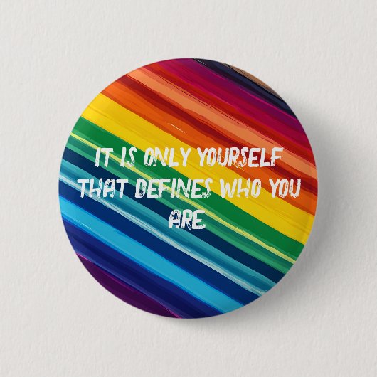 Badge Rond 5 Cm Arc-en-ciel (Devant)