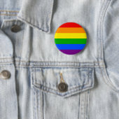 Badge Rond 5 Cm ARC-EN-CIEL 2,25 pouces (En situation)