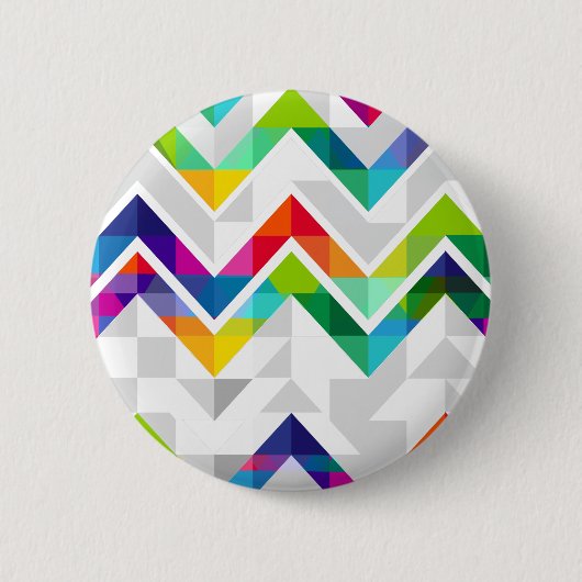 Badge Rond 5 Cm Arc-en-ciel de Chevron (Devant)