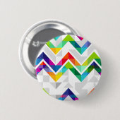 Badge Rond 5 Cm Arc-en-ciel de Chevron (Devant & derrière)