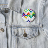 Badge Rond 5 Cm Arc-en-ciel de Chevron (En situation)