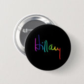 Badge Rond 5 Cm Arc-en-ciel de fierté de Hillary - .png (Devant & derrière)