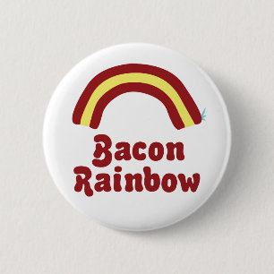 Badge Rond 5 Cm Arc-en-ciel de lard