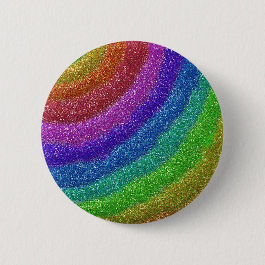 Badge Rond 5 Cm Arc-en-ciel de parties scintillantes (Devant)