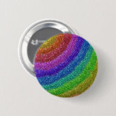 Badge Rond 5 Cm Arc-en-ciel de parties scintillantes (Devant & derrière)