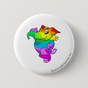 Badge Rond 5 Cm Arc-en-ciel d'Elephante