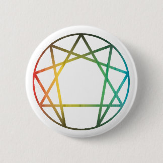 Badge Rond 5 Cm Arc-en-ciel d'Enneagram