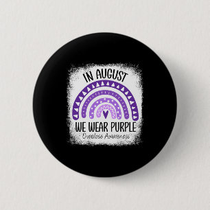 Badge Rond 5 Cm Arc-En-Ciel En Août Nous Portons Des Adjudicateurs