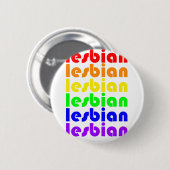 Badge Rond 5 Cm Arc-en-ciel lesbien (Devant & derrière)