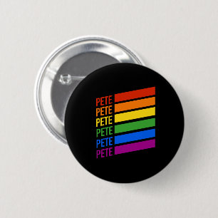 Badge Rond 5 Cm Arc-en-ciel LGBT de Pete