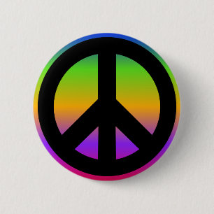 Badge Rond 5 Cm Arc-en-ciel lumineux
