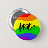 Badge Rond 5 Cm Arc-en-ciel moderne Pride (Devant & derrière)