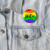 Badge Rond 5 Cm Arc-en-ciel moderne Pride (En situation)