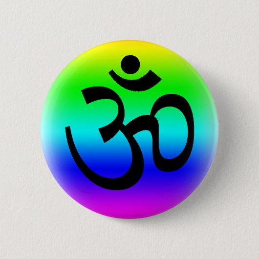 Badge Rond 5 Cm Arc-en-ciel OM (Devant)