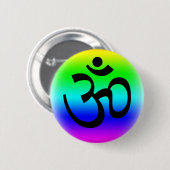Badge Rond 5 Cm Arc-en-ciel OM (Devant & derrière)