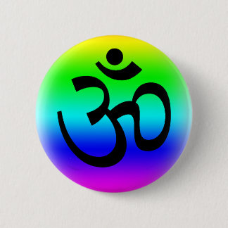 Badge Rond 5 Cm Arc-en-ciel OM