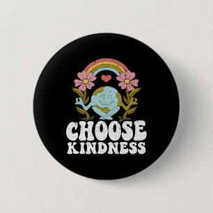Badge Rond 5 Cm Arc-en-ciel positif Hippie de paix Choisissez Kind