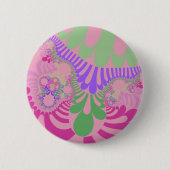 Badge Rond 5 Cm Arc-en-ciel rose (Devant)