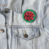 Badge Rond 5 Cm Arc rouge de ruban (En situation)