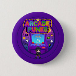 Badge Rond 5 Cm Arcade Logo Button 2.0